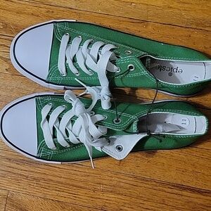 Epic Step Low Top Cap Toe Tennis Shoes Emerald Green Shoes Size 11